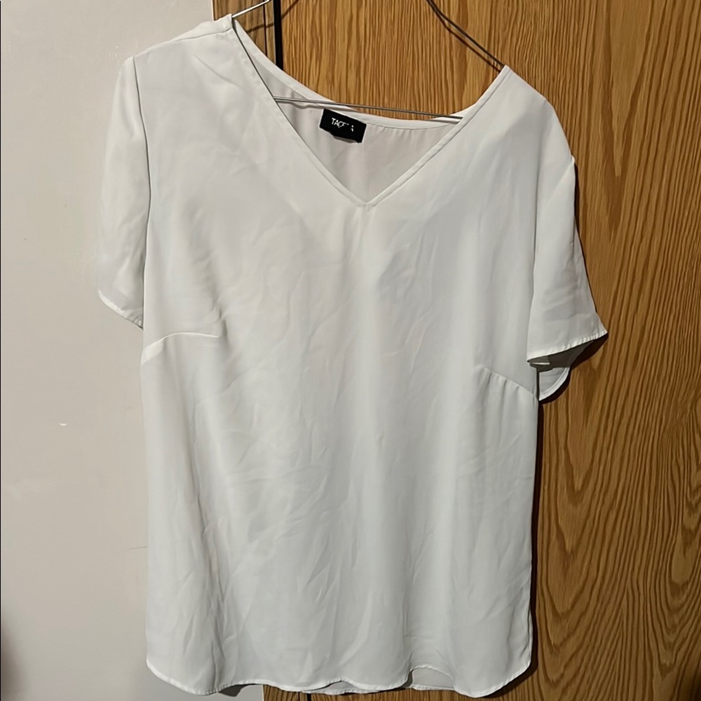 Tacera White Relaxed Blouse